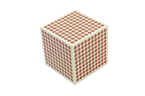 9 Cubes en bois,  7x7x7cm