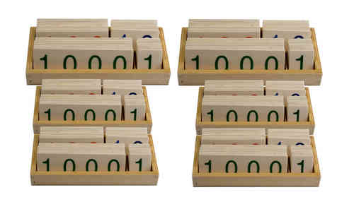 matériel pour le système décimal, complet, avec cartes bois