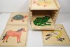 5 puzzles d animaux avec une boite