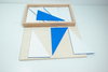 Boîte de triangles bleu